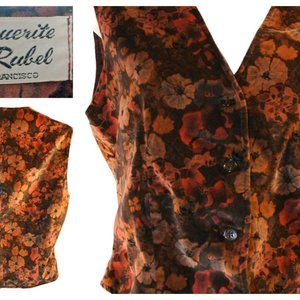 Vintage 70s velvet vest - Marguerite Rubel of San Francisco